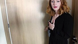 Girl next door redhead ex riding tight wet pussy to orgasm in POV couple scene