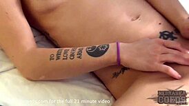 allie gets real orgasm with dildo at casting. so nervous but pretty hot! 😍