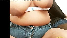 Young teen explores with toy in private