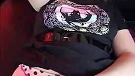 Cute nerd sexts while masturbating in panties, fingering to orgasm.