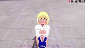 Experience the intriguing POV fantasy of Power Girl and Superman in this 3D cartoon hentai adventure