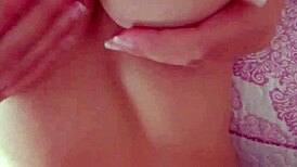 He Spots Her Big Tits and Creampies Tight Pussy