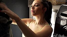 Busty Brunette MJ Fresh Seduces BF for BJ and Fuck!