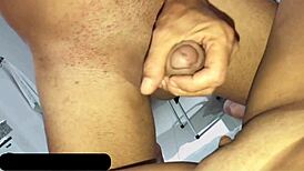 she caught me masturbating and fingered my ass until i squirted cum