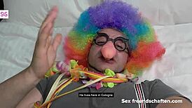 I-I mean, carnival afro clown puts meat in city slut mia's mouth in germany