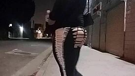 just another day, this gay latino with a bubble butt is selling his holes on the street