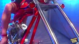 i pounded this busty redhead biker's thick ass on her bike