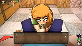 Steve fucks sexy watermelon in Hornycraft parody game! 🍉