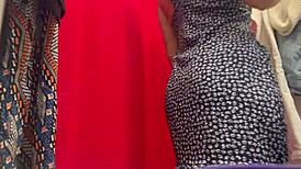 Hidden Camera In Dressing Room Catches Mature Woman With Big Nipples