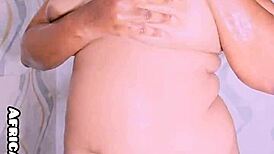 Bath Time Fun with Big Tits Amateur Showing Off Her Ass for You