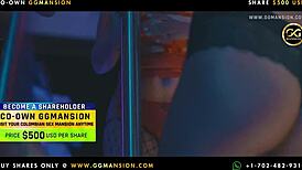 Blonde Babe Gives Blowjob To Black-Haired One Ggmansion