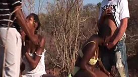 Adventurous Safari Group Encounter