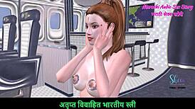 i-i love this cute girl in the airplane giving sexy nude poses in 3d cartoon porn