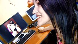 Big Natural Tits Secretary Banged Hard at Office