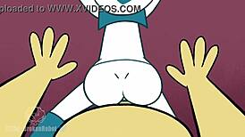 Jenny and Sheldon parody sex with creampie and facial