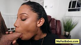 Busty ebony Eden West gets pounded hard by Charles Dera, sucks him good!