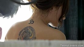 Teeny lovers desire leana on massage table 😘