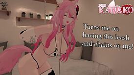 Catgirl gets chained and fucked till she squirts! 😺🔗