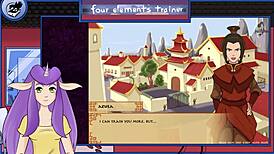 Azula's intense shower scene reveals muscular voyeur and monster tits