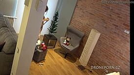 nudist decorates christmas tree