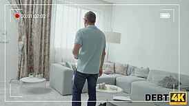 Debt4k drilling shaved european pussy in stockings pov