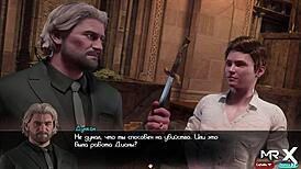 In the hentai world, a sexy teen girl with a big ass jerks my cock in an anime adventure