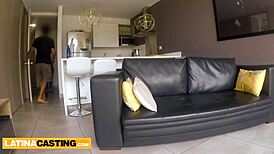 Super Tight Latina Cutie Pussy Stretched by Big Cock in Casting