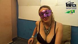 coroa loira smashes pussy on her hung friend's big cock