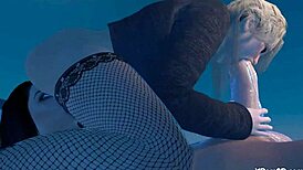 busty hentai girls banging futa teens in 3d