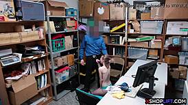 russian slender shoplifting teen got punished with hard fucking