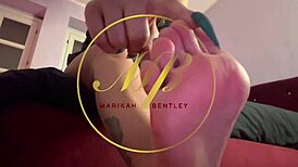 Goddess humiliates with foot worship and dirty talk