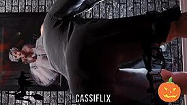 naughty witch gets hard cock in ass until cumming hard