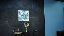 I share my behind-the-scenes moments with a fetish model blowing up balloons