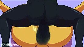 Mating press action in wild 3D cartoon