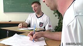 While the teacher is away, gay students FUCK with BIG COCKS in hardcore anal.