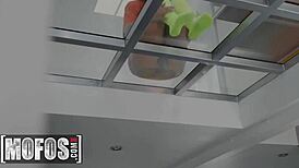 rachel starr is sucking a dildo on webcam, then charles dera joins for some hardcore fun 😏