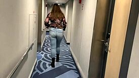 Damn, this hot slut rode another guy on a cruise while her husband’s clueless, full vid here! 😏