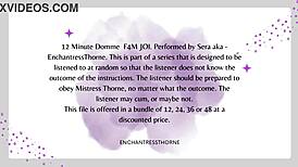 Curious About F4M Domme JOI? First of Twelve Sessions