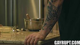 kyle fletcher gets cream filled by brock kniles in doggystyle hardcore