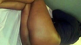 african amateur takes big black cock from the side