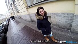 Dirty Flix Presents Local Cutie Jessica Malone Riding to Intense Orgasm in Shaved POV Action