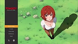 tomboy masturbates in hot forge hentai game