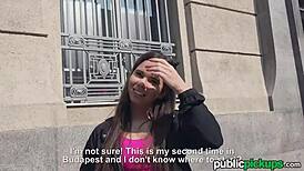 Brunette Brittney picked up for a wild POV fuck