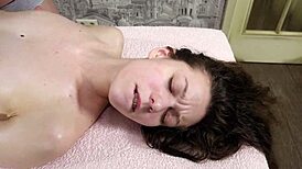 Sweet Sofia Dolgovyaz feels her first orgasm with a lesbian!