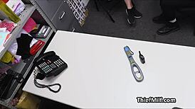 Mall Cop Bangs Rich Husband's Slutty Wife at Office