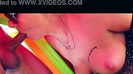 vicky sucking cock in croatia, getting cum all over