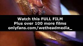 ebony teen deepthroats monster cock then anal creampie