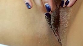 Exotic Indian babe opens wet pussy for huge cock