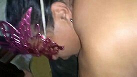 Latina Mature Swallows Cum From Hairy Cock In Lingerie Anal Handjob.