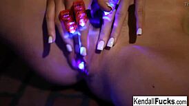 kendall karson casually plays with her amazing tits and tight wet pussy